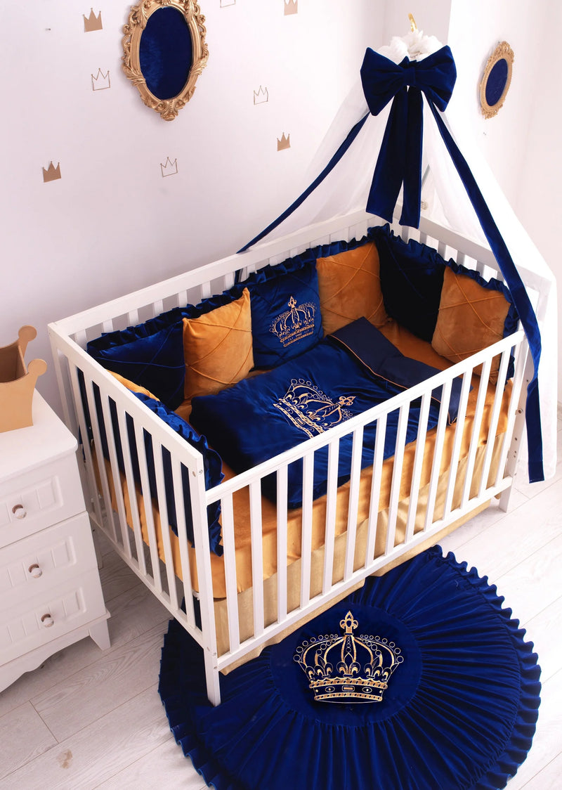 Baby Cot Set( Prince Crown)