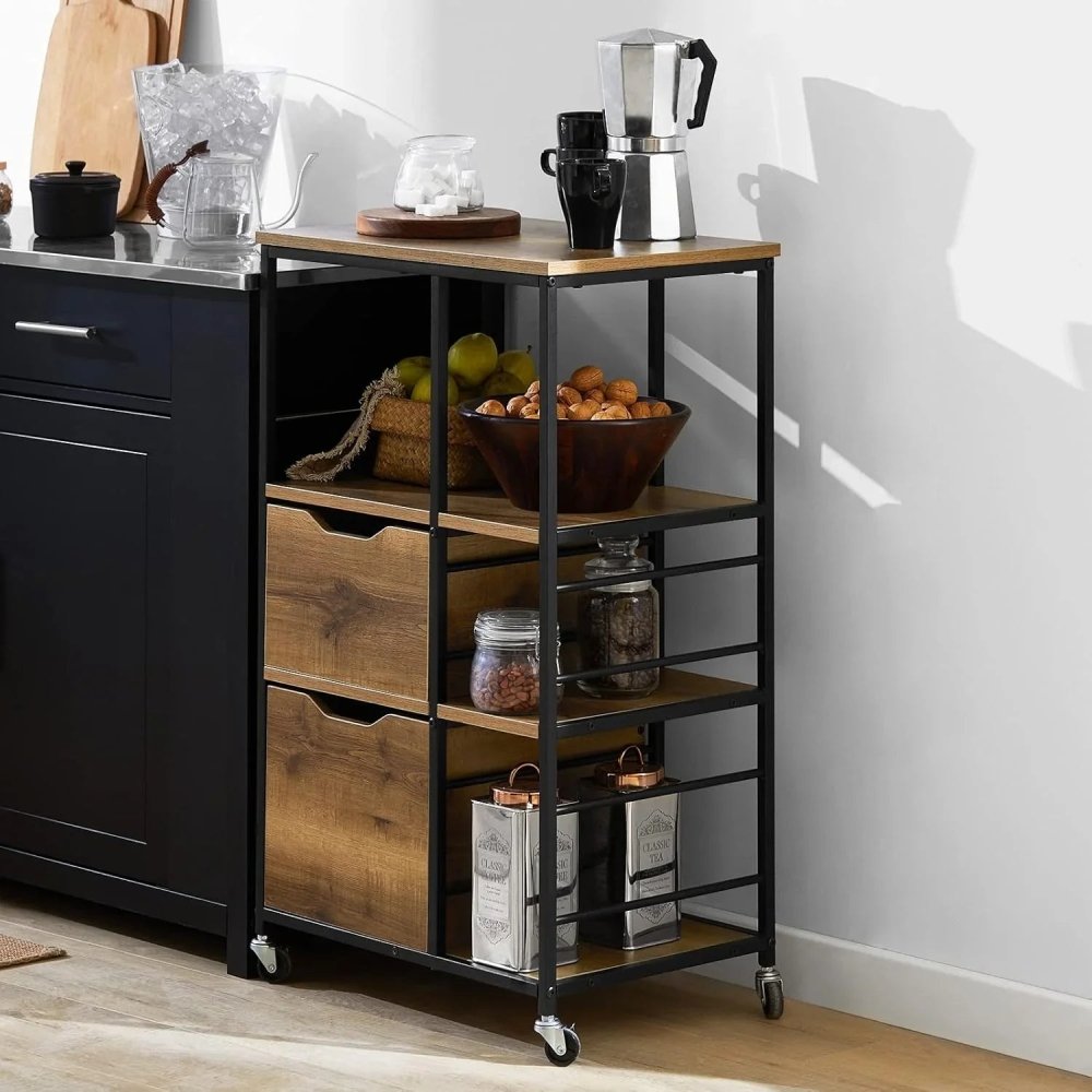 Industrial Vintage Style Kitchen Trolley Cart - myhomestore.com.pk