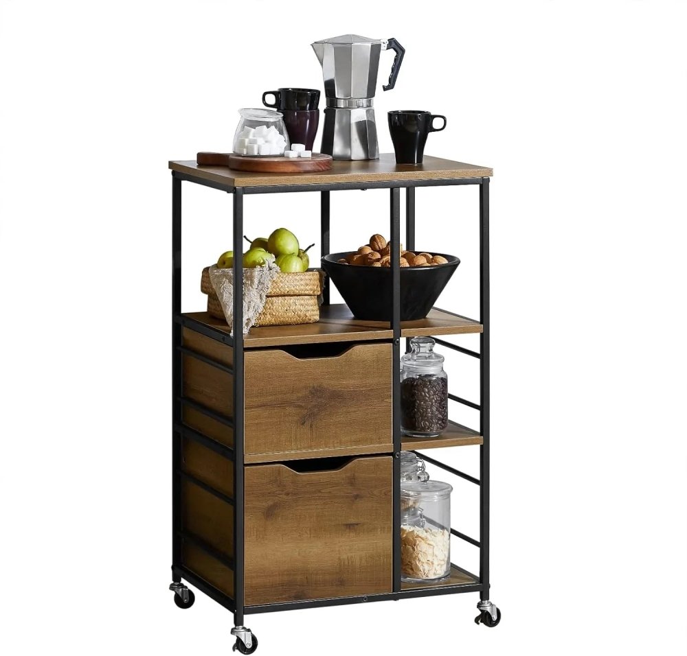 Industrial Vintage Style Kitchen Trolley Cart - myhomestore.com.pk
