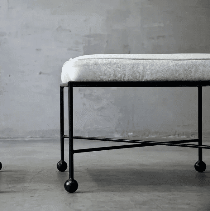 Iron & Leather Stool - myhomestore.com.pk