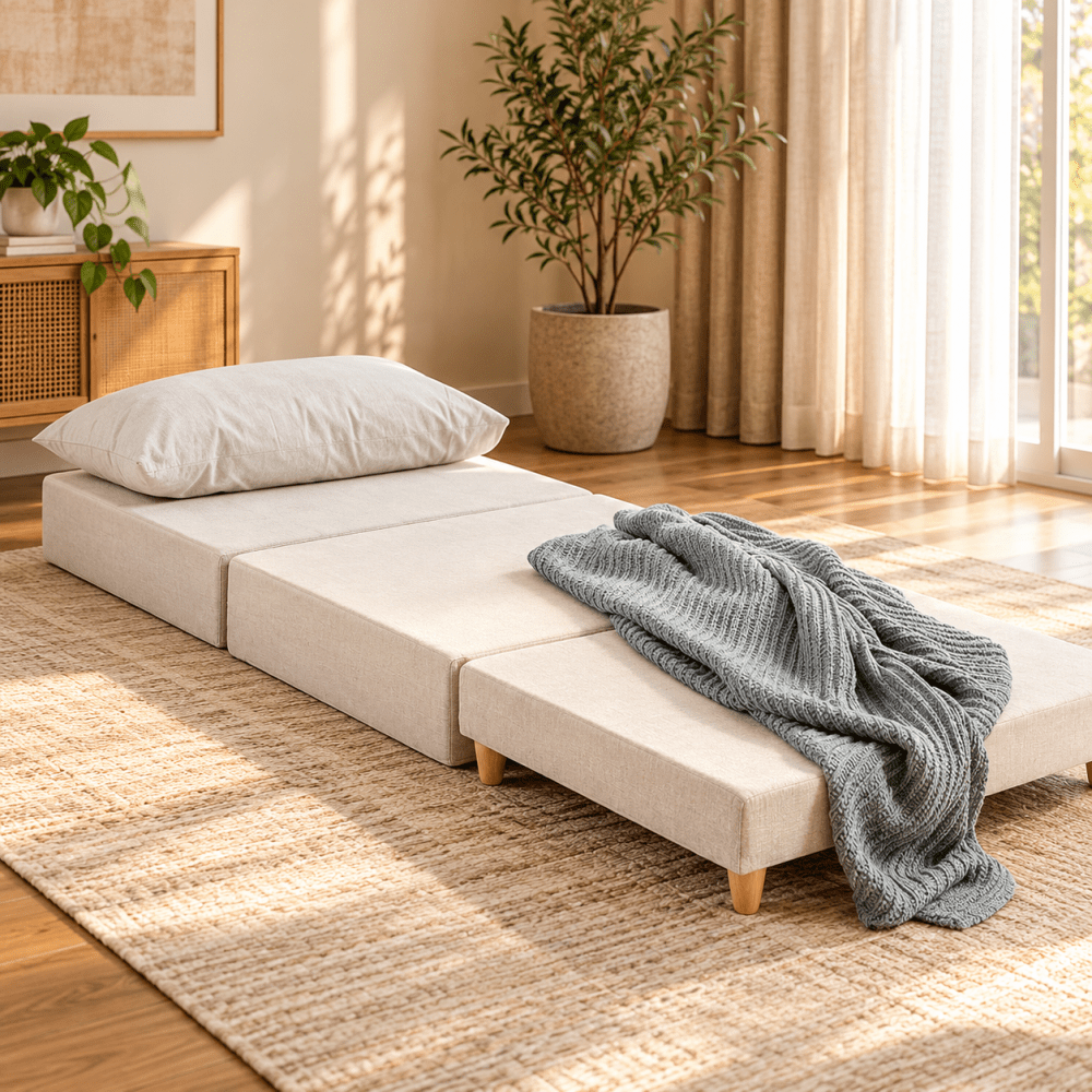 Kids Convertible Ottoman Sleeper Bed - myhomestore.com.pk