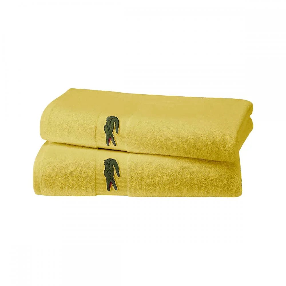 Lacoste Cotton Towel Set (2) – Soft, Durable, 550 GSM - myhomestore.com.pk