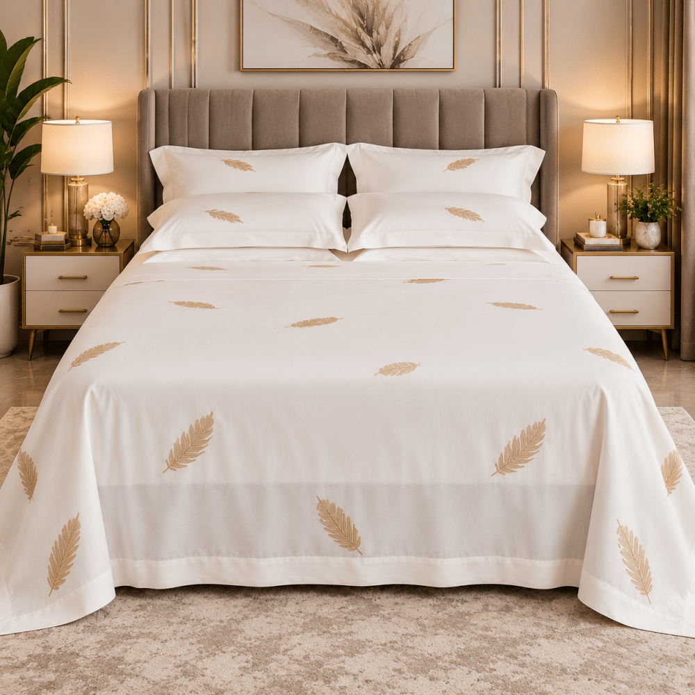 Leaf Gold Embroidered Splendor - myhomestore.com.pk