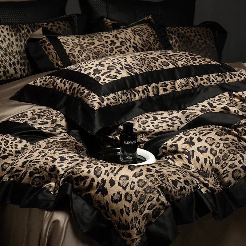 Leopard Print Duvet Set – Elegant Bedroom Statement - Bold & Timeless Design - myhomestore.com.pk