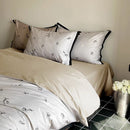 Luster Flower Printed Bedding Duvet Set - Artistic & Elegant - myhomestore.com.pk