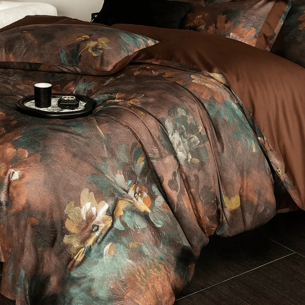 Luxury Artistic Floral Duvet Set – Elegant Bedroom Statement - myhomestore.com.pk