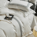 Luxury Cotton Satin Circle Embroidery Duvet Set - myhomestore.com.pk