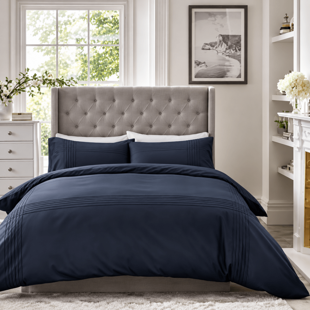 Luxury Duvet Set With Pleates - myhomestore.com.pk
