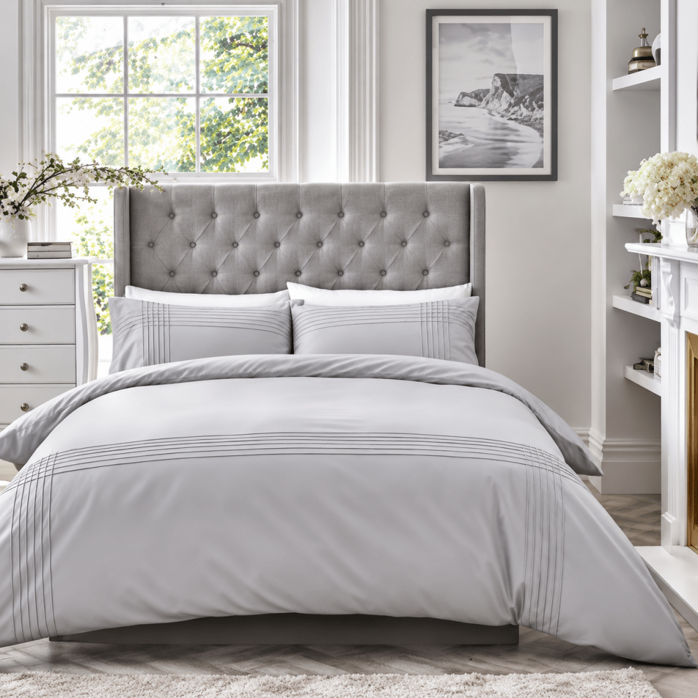 Luxury Duvet Set With Pleates - myhomestore.com.pk
