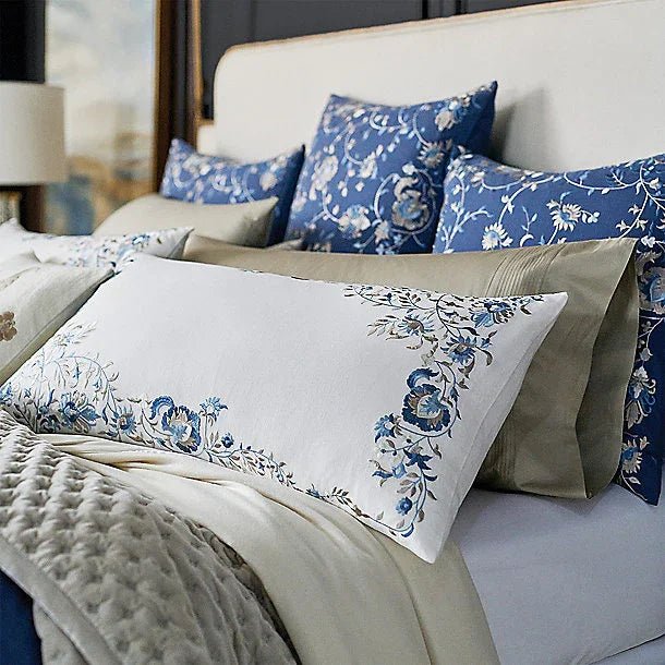 Luxury Fairfield Cotton Satin Embroidery Duvet Set - myhomestore.com.pk