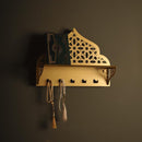 Luxury Metal Wall - Mounted Quran Shelf with Tasbih &amp; Key Hooks - myhomestore.com.pk