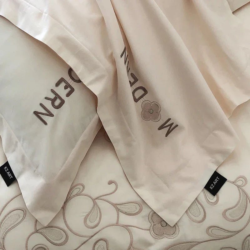 Luxury Modern Embroidery Duvet Set - myhomestore.com.pk