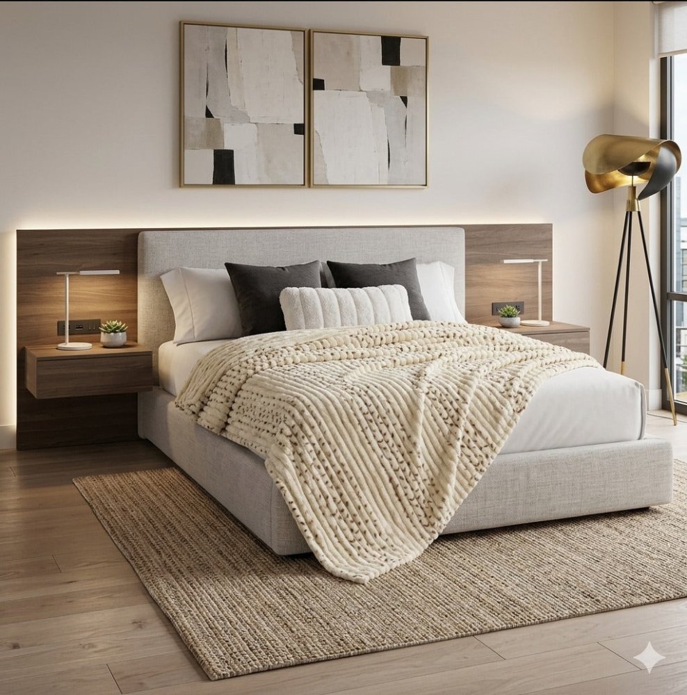 Luxury Reversible Faux Fur Throw Blanket – Cream & Brown Pattern - myhomestore.com.pk