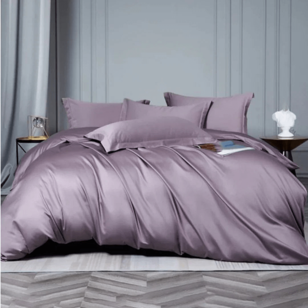 Luxury Satin Duvet Set Plain - myhomestore.com.pk