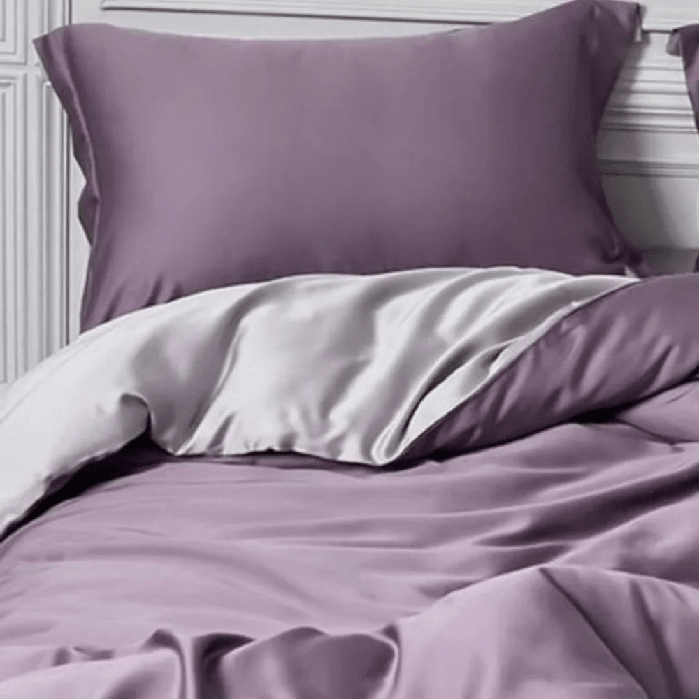 Luxury Satin Duvet Set Plain - myhomestore.com.pk