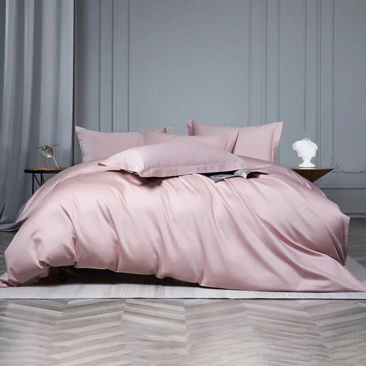 Luxury Satin Duvet Set Plain - myhomestore.com.pk
