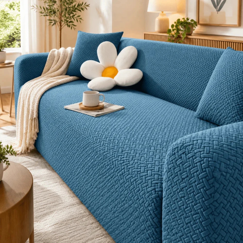 Luxury Stripe Jacquard Sofa Cover - myhomestore.com.pk
