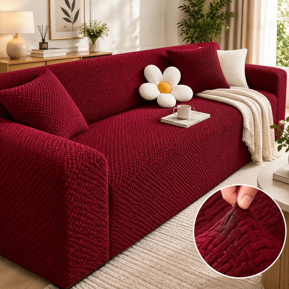 Luxury Stripe Jacquard Sofa Cover - myhomestore.com.pk