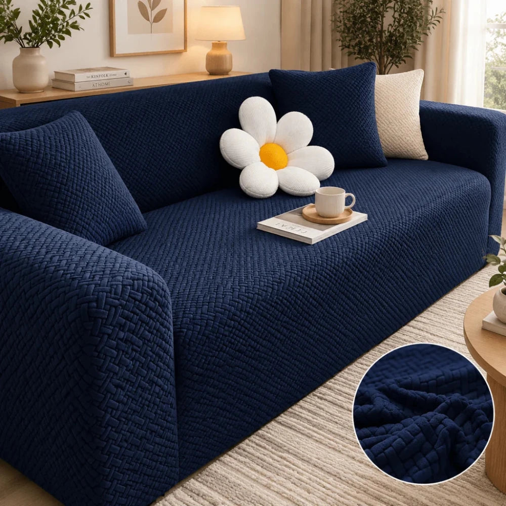 Luxury Stripe Jacquard Sofa Cover - myhomestore.com.pk