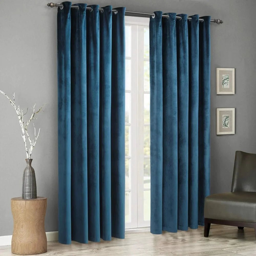 Luxury Velvet Curtains Pack of 2 – Zinc - myhomestore.com.pk