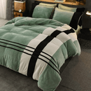 Luxury Velvet Stripe Duvet Set - myhomestore.com.pk