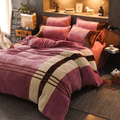 Luxury Velvet Stripe Duvet Set - myhomestore.com.pk