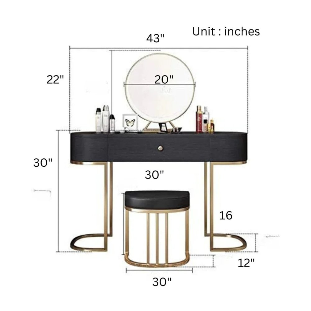 Makeup Dressing Table with 1 Sliding Drawer - myhomestore.com.pk