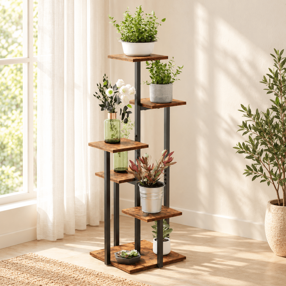 MDF Sheet & Metal Plant Stand - myhomestore.com.pk