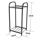 Metal Bottle Water Dispenser Stand for kitchen (Black, 2 Compartment) - myhomestore.com.pk