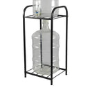 Metal Bottle Water Dispenser Stand for kitchen (Black, 2 Compartment) - myhomestore.com.pk