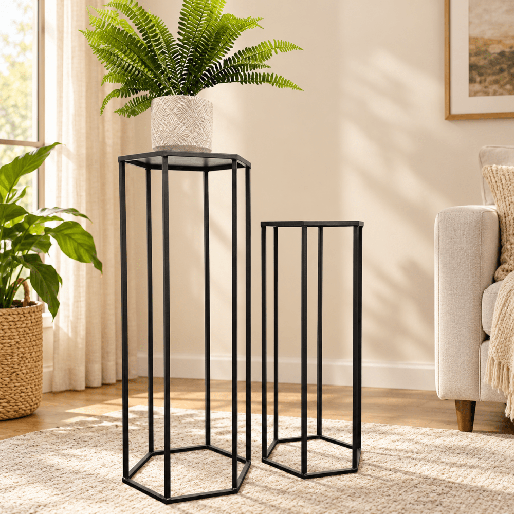 Metal Plant Stand Black - myhomestore.com.pk