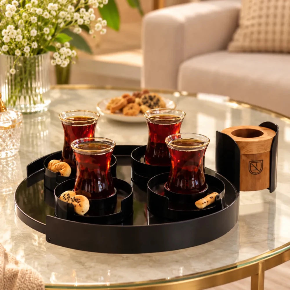 Metal Round Serving Tray - myhomestore.com.pk