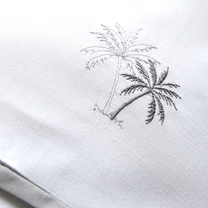 Midnight at the Oasis Embroidered Bedsheet