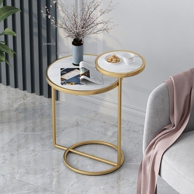 Modern Metal 2 - Tiered Double Tray Side Table - myhomestore.com.pk