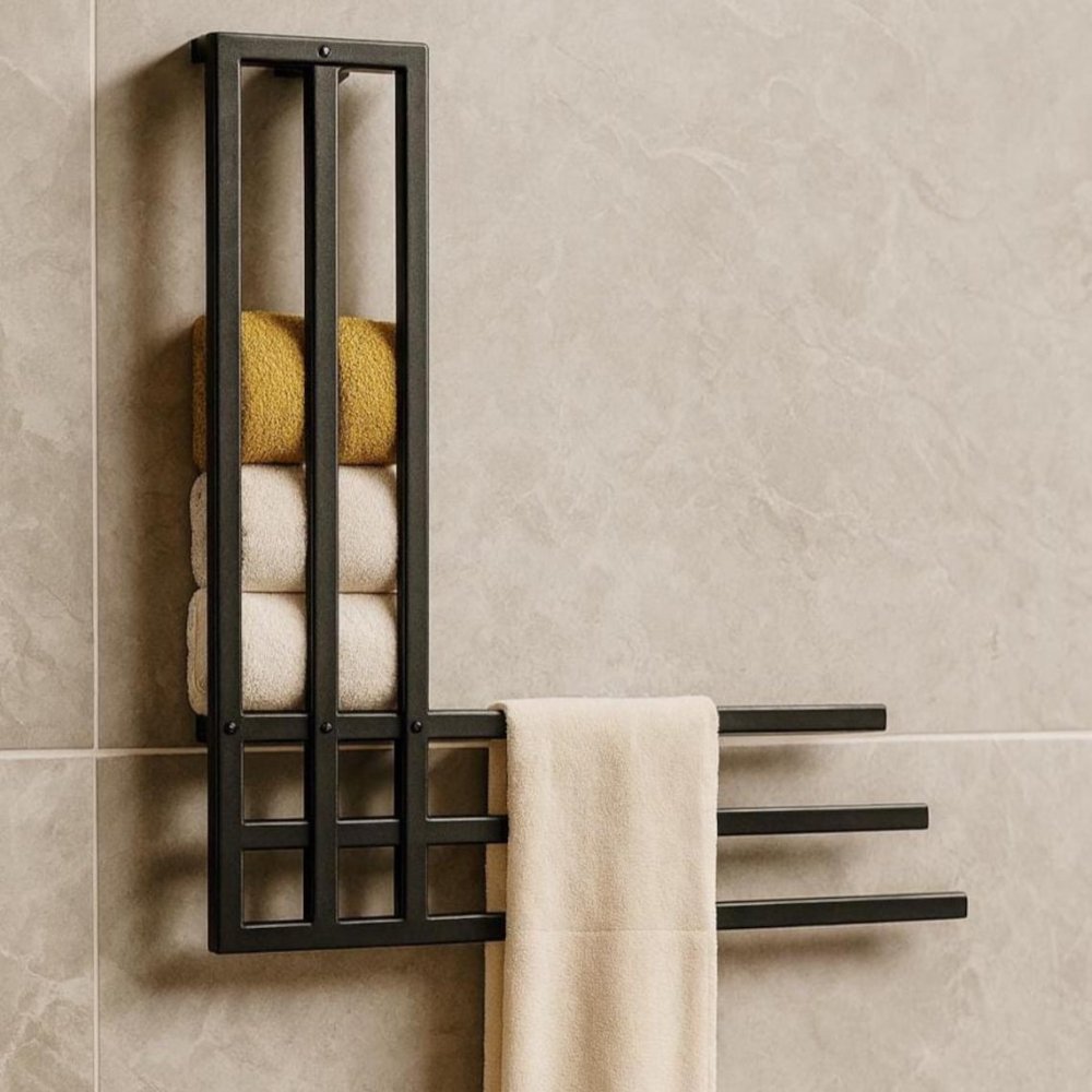 Modern Metal Bathroom Towel Rack – Stylish, Durable and Decorative - myhomestore.com.pk
