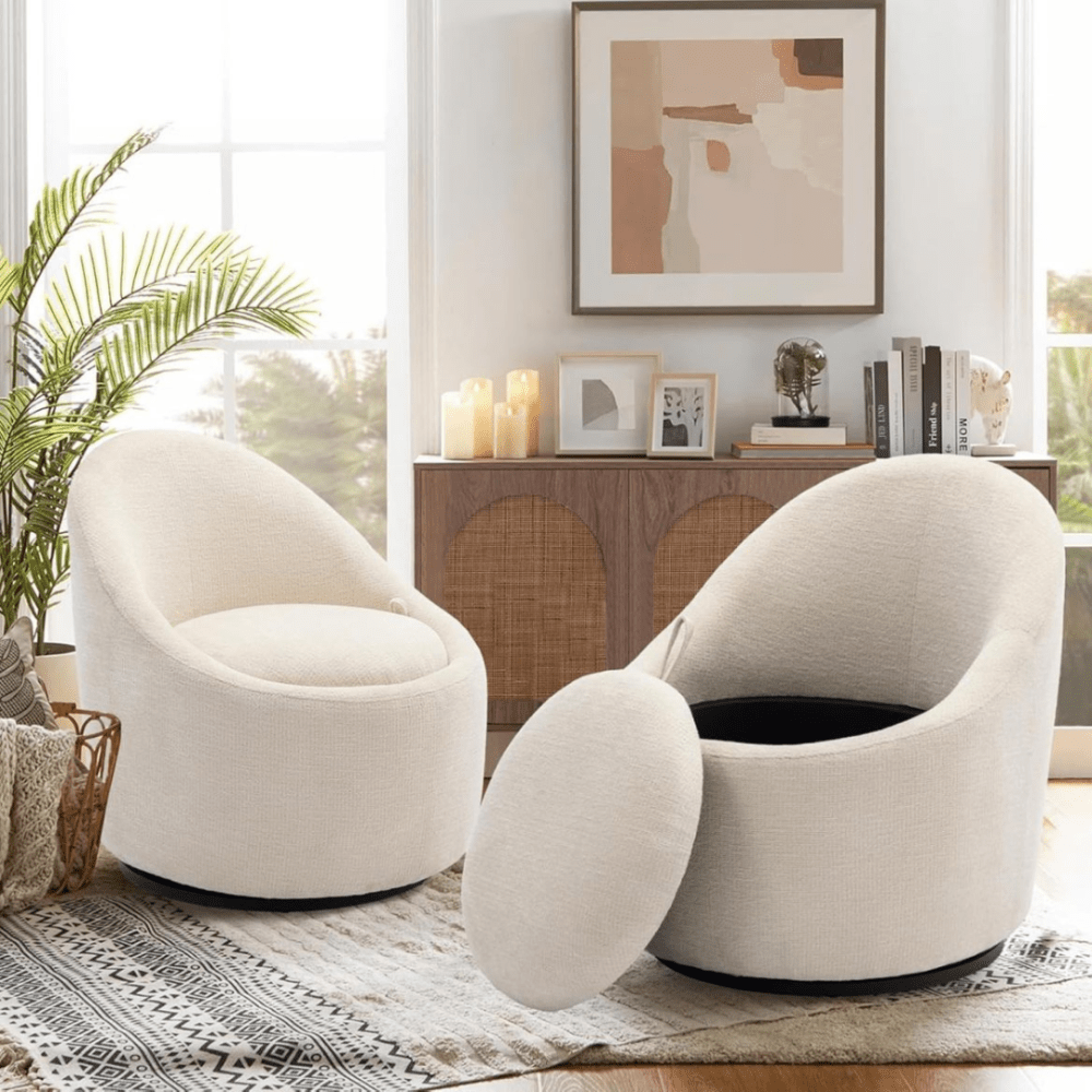Modern Upholstered Swivel Chair - myhomestore.com.pk