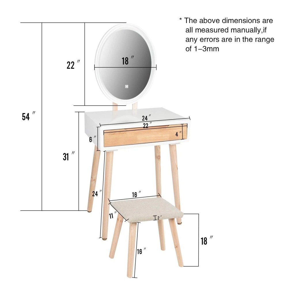Modern White Dressing Table - myhomestore.com.pk