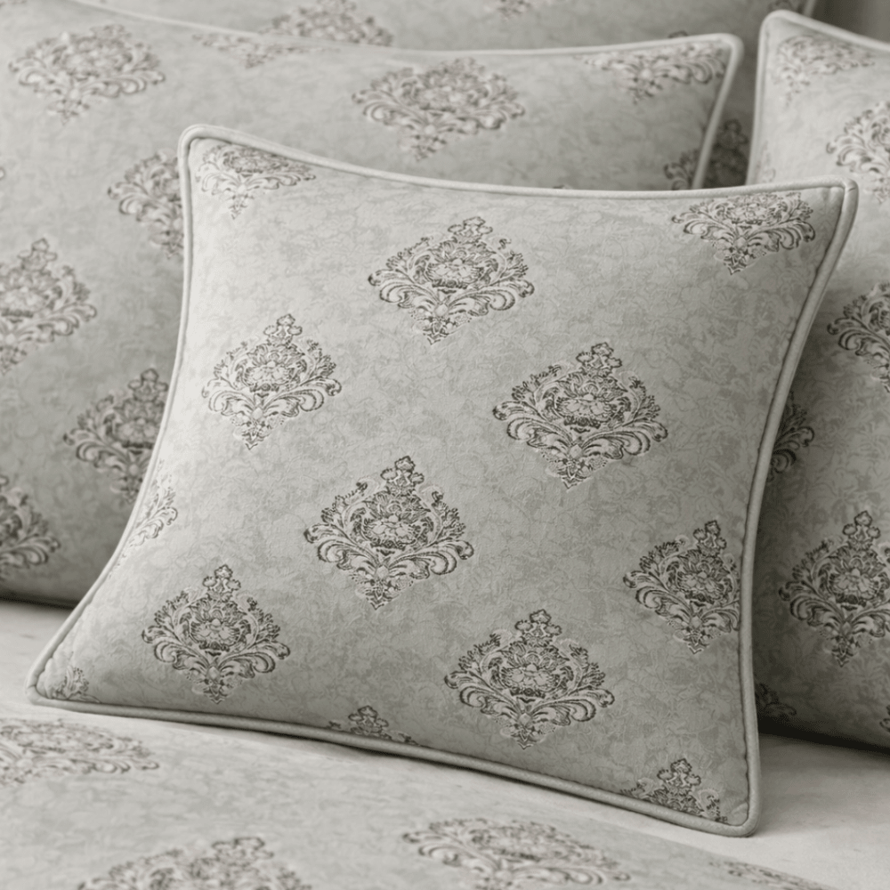 Montebello Damask Duvet Cover Set – Elegant Patterned Bedding - myhomestore.com.pk