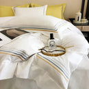 Multi Embroidered Baratta Stitch Tetra Line Duvet Set - myhomestore.com.pk