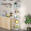 Multi - use 6 Tier Bookshelf Bookcase Mini Storage Rack Corner Shelf Home Decor - myhomestore.com.pk