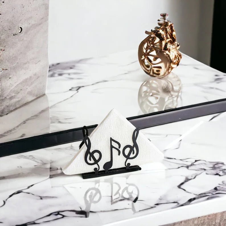 Music Napkin Holder, Metal Kitchen Accessories, Dining Accessories, Metal Napkin Holder, Kitchen Decor, Kitchen Storage - myhomestore.com.pk