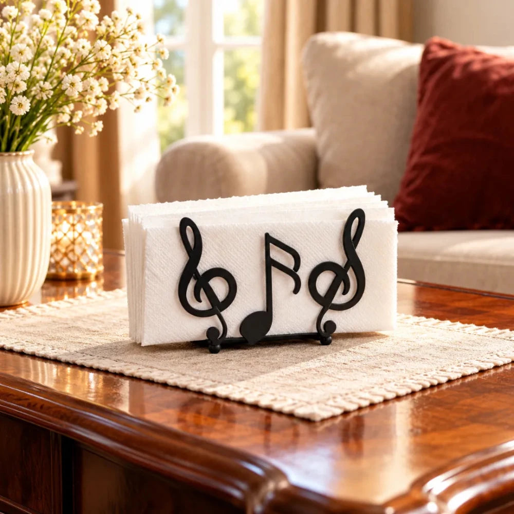 Music Napkin Holder, Metal Kitchen Accessories, Dining Accessories, Metal Napkin Holder, Kitchen Decor, Kitchen Storage - myhomestore.com.pk