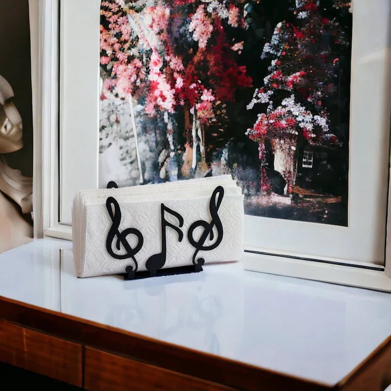 Music Napkin Holder, Metal Kitchen Accessories, Dining Accessories, Metal Napkin Holder, Kitchen Decor, Kitchen Storage - myhomestore.com.pk