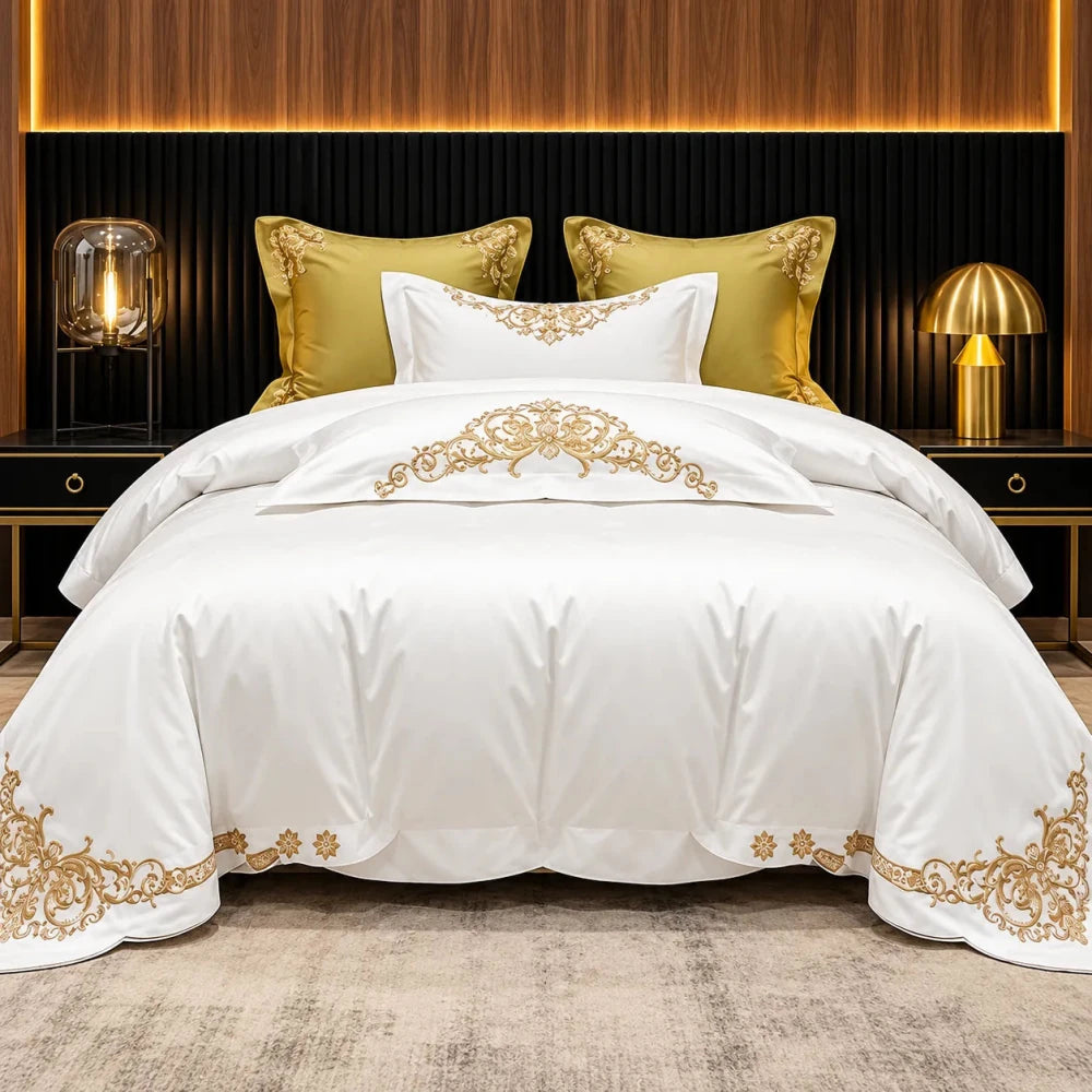 New Gleaming Embroidery Duvet Set - myhomestore.com.pk