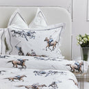 Luxury Polo-Themed Cotton Bedding Set – Elegant Equestrian Design