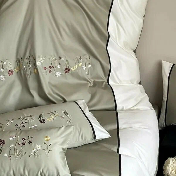 Early Summer Ambiance Embroidery Duvet Set – Soft Duvet Cover