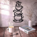 Coffee Cup Metal Wall Art,­ Farmhouse Kitchen Restaurant Decor Coffee Bar­ Sign, Black - myhomestore.com.pk