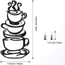 Coffee Cup Metal Wall Art,­ Farmhouse Kitchen Restaurant Decor Coffee Bar­ Sign, Black - myhomestore.com.pk