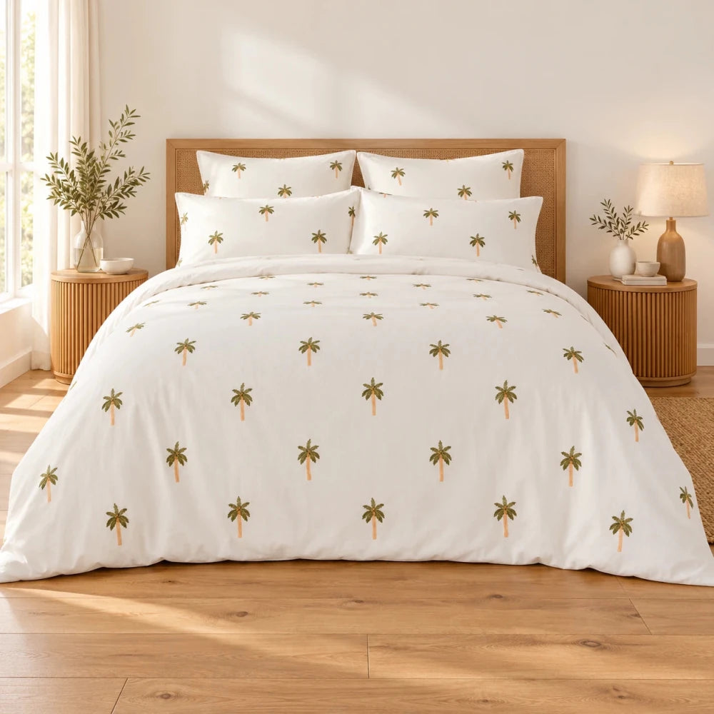 Palm Embroidered Bedding - myhomestore.com.pk