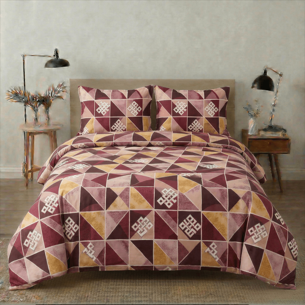 Pattern Play Printed Bedsheet – King Size Bedding - myhomestore.com.pk